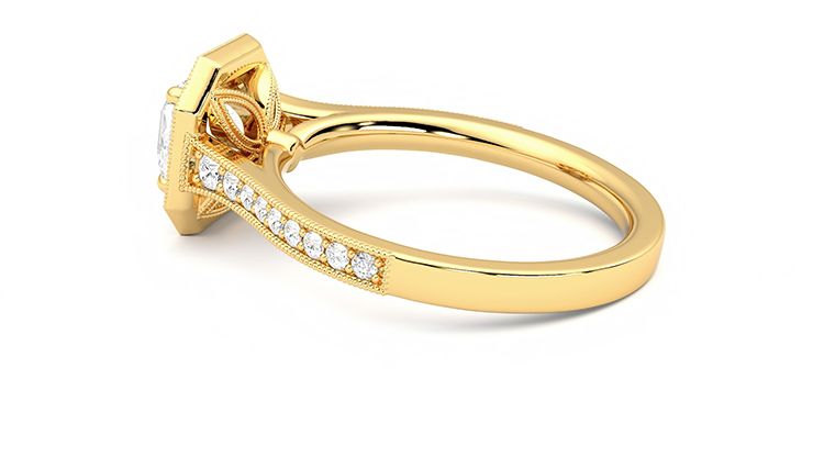 Taylor & Hart Talisman Asscher Engagement Ring 360 degree image 19