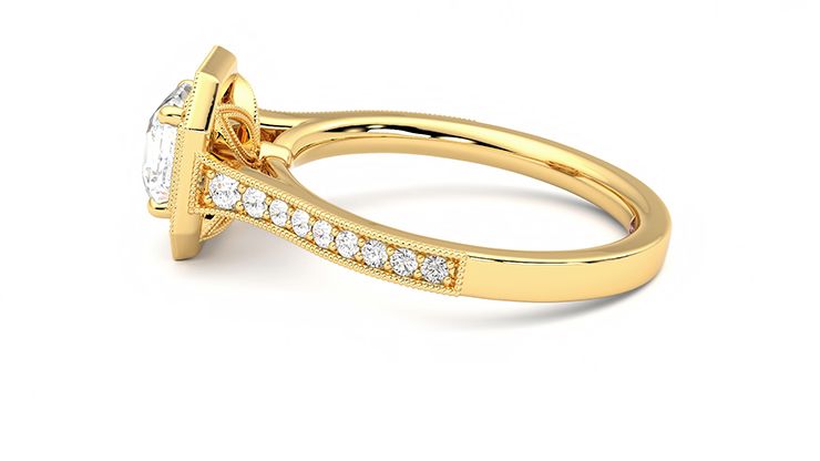 Taylor & Hart Talisman Asscher Engagement Ring 360 degree image 20