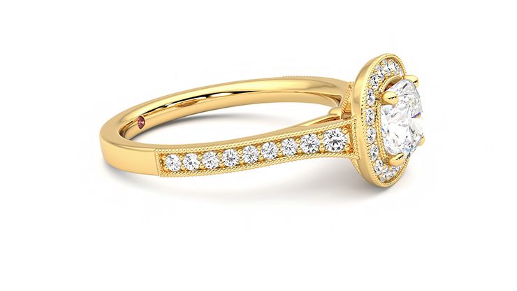 Taylor & Hart Talisman Cushion Engagement Ring 360 degree image 8