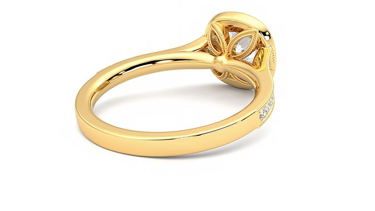 Taylor & Hart Talisman Cushion Engagement Ring 360 degree image 13