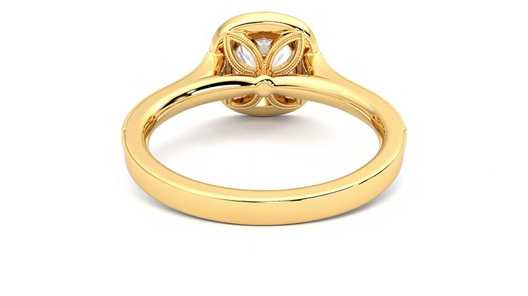 Taylor & Hart Talisman Cushion Engagement Ring 360 degree image 15
