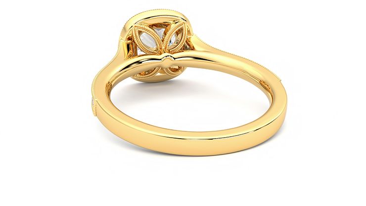 Taylor & Hart Talisman Cushion Engagement Ring 360 degree image 16