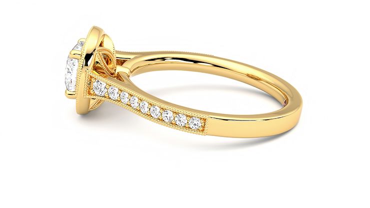 Taylor & Hart Talisman Cushion Engagement Ring 360 degree image 20