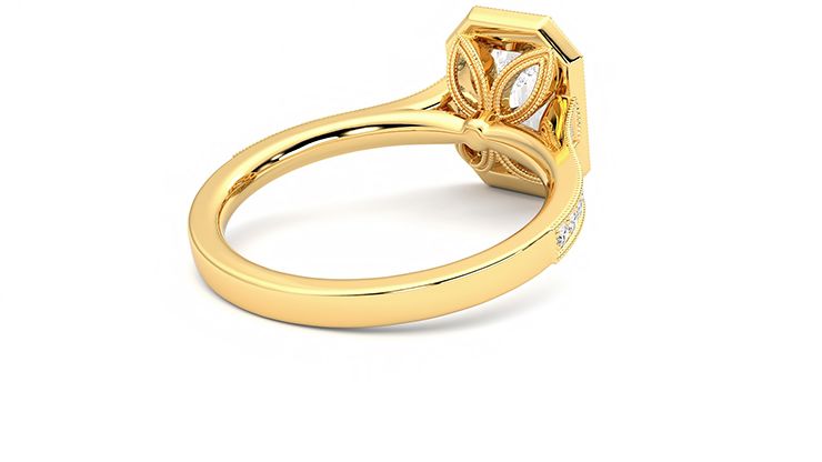 Taylor & Hart Talisman Emerald Engagement Ring 360 degree image 13