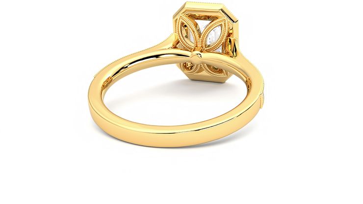 Taylor & Hart Talisman Emerald Engagement Ring 360 degree image 14