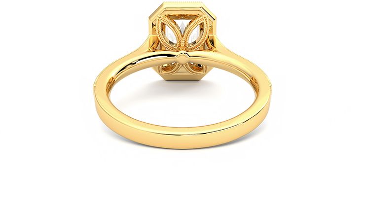 Taylor & Hart Talisman Emerald Engagement Ring 360 degree image 15