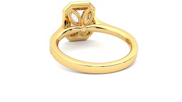 Taylor & Hart Talisman Emerald Engagement Ring 360 degree image 16