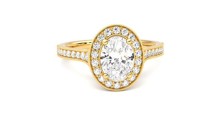 Taylor & Hart Talisman Oval Engagement Ring 360 degree image 2