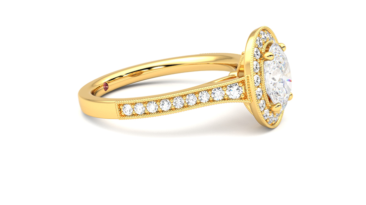Taylor & Hart Talisman Oval Engagement Ring 360 degree image 8
