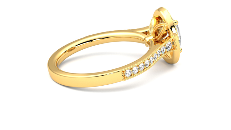 Taylor & Hart Talisman Oval Engagement Ring 360 degree image 11