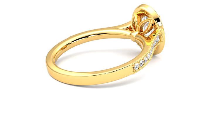Taylor & Hart Talisman Oval Engagement Ring 360 degree image 12