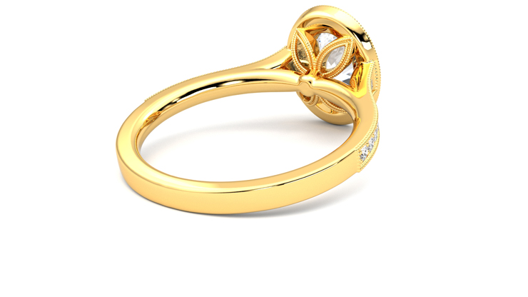 Taylor & Hart Talisman Oval Engagement Ring 360 degree image 13