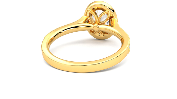 Taylor & Hart Talisman Oval Engagement Ring 360 degree image 14