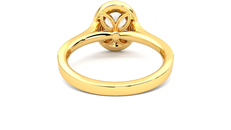 Taylor & Hart Talisman Oval Engagement Ring 360 degree image 15