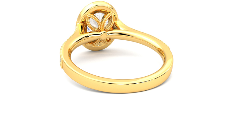 Taylor & Hart Talisman Oval Engagement Ring 360 degree image 16