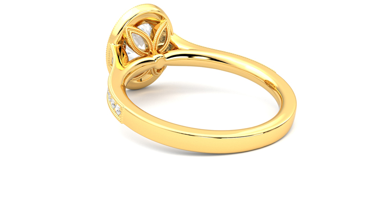 Taylor & Hart Talisman Oval Engagement Ring 360 degree image 17