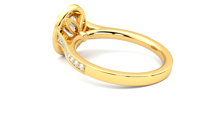 Taylor & Hart Talisman Oval Engagement Ring 360 degree image 18