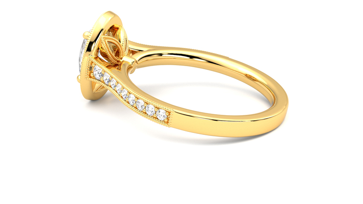 Taylor & Hart Talisman Oval Engagement Ring 360 degree image 19
