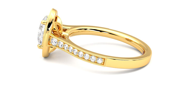 Taylor & Hart Talisman Oval Engagement Ring 360 degree image 20
