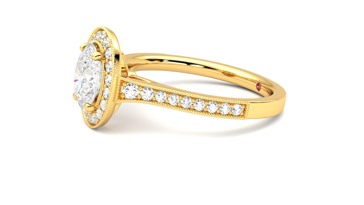 Taylor & Hart Talisman Oval Engagement Ring 360 degree image 22