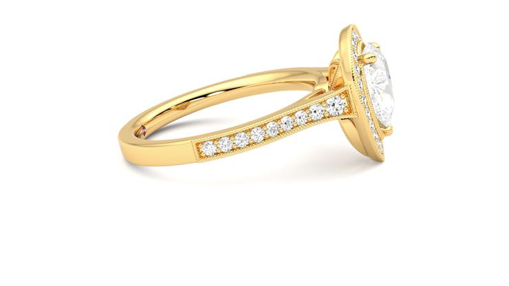 Taylor & Hart Talisman Pear Engagement Ring 360 degree image 9