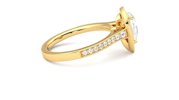 Taylor & Hart Talisman Pear Engagement Ring 360 degree image 10