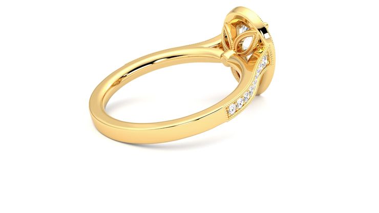 Taylor & Hart Talisman Pear Engagement Ring 360 degree image 12