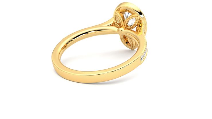 Taylor & Hart Talisman Pear Engagement Ring 360 degree image 13