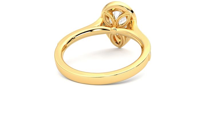 Taylor & Hart Talisman Pear Engagement Ring 360 degree image 14