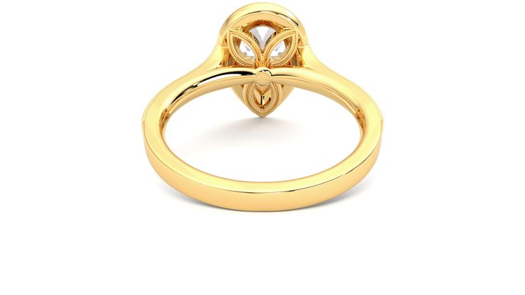 Taylor & Hart Talisman Pear Engagement Ring 360 degree image 15