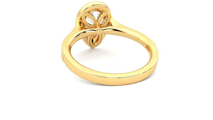 Taylor & Hart Talisman Pear Engagement Ring 360 degree image 16