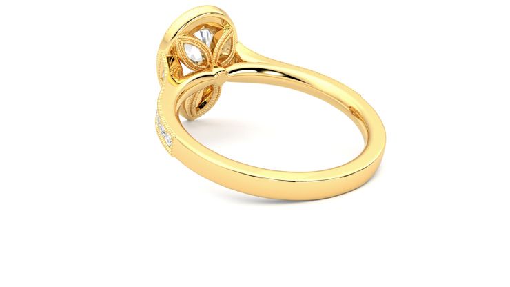Taylor & Hart Talisman Pear Engagement Ring 360 degree image 17