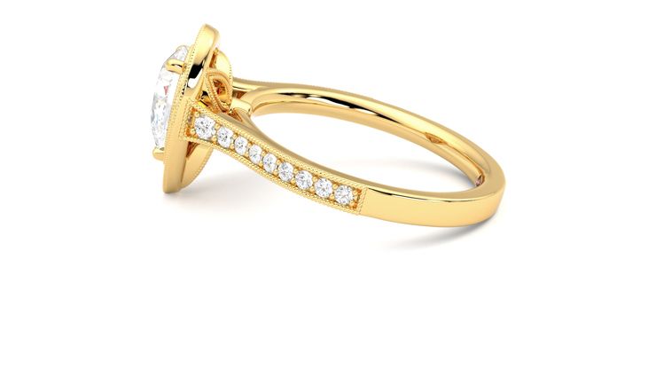 Taylor & Hart Talisman Pear Engagement Ring 360 degree image 20
