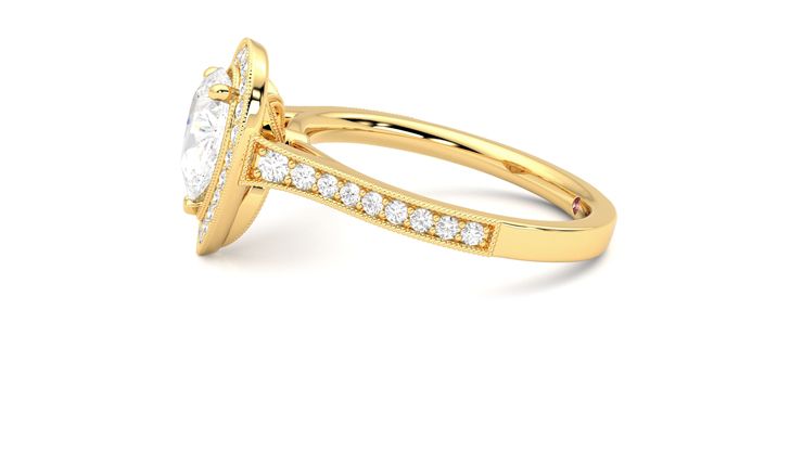 Taylor & Hart Talisman Pear Engagement Ring 360 degree image 21