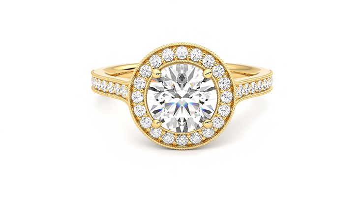 Taylor & Hart Talisman Round Engagement Ring 360 degree image 0