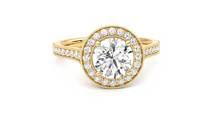 Taylor & Hart Talisman Round Engagement Ring 360 degree image 2