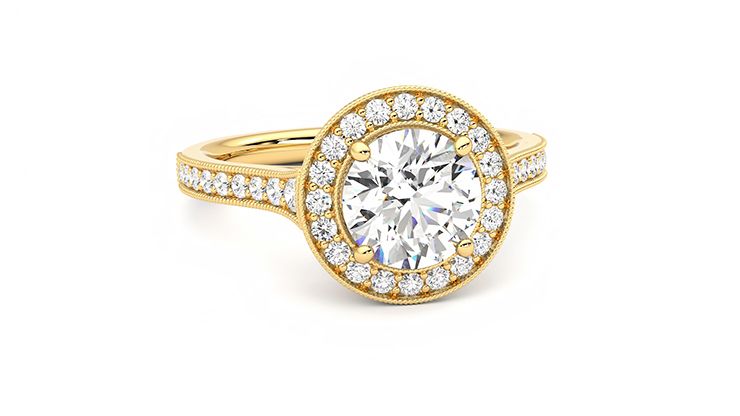 Taylor & Hart Talisman Round Engagement Ring 360 degree image 3