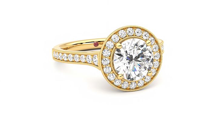 Taylor & Hart Talisman Round Engagement Ring 360 degree image 4