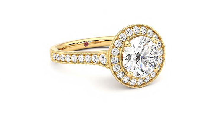 Taylor & Hart Talisman Round Engagement Ring 360 degree image 5