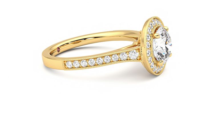Taylor & Hart Talisman Round Engagement Ring 360 degree image 8
