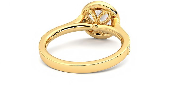 Taylor & Hart Talisman Round Engagement Ring 360 degree image 14