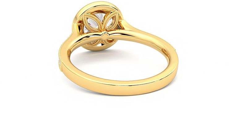 Taylor & Hart Talisman Round Engagement Ring 360 degree image 16