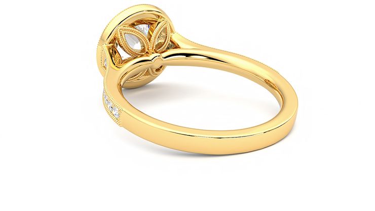 Taylor & Hart Talisman Round Engagement Ring 360 degree image 17