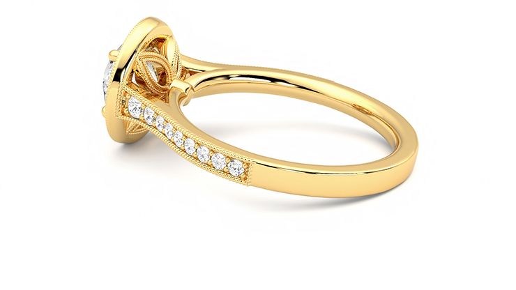 Taylor & Hart Talisman Round Engagement Ring 360 degree image 19