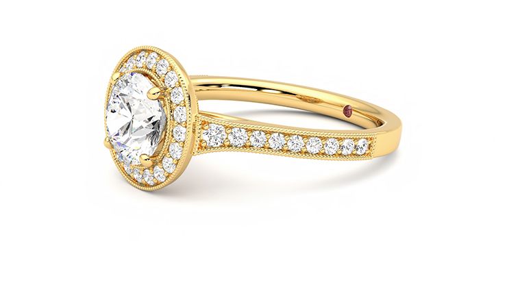 Taylor & Hart Talisman Round Engagement Ring 360 degree image 23
