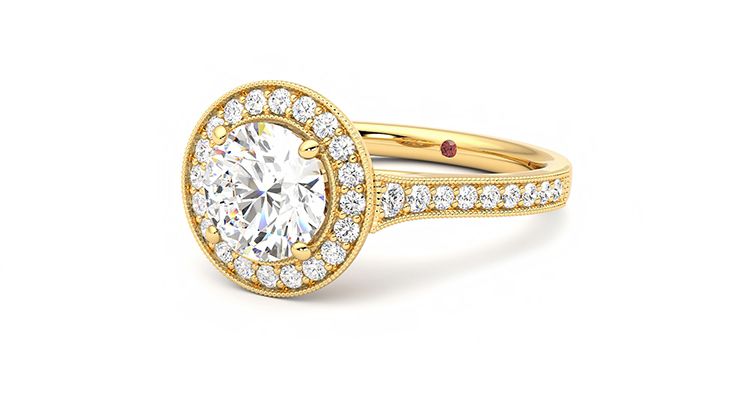 Taylor & Hart Talisman Round Engagement Ring 360 degree image 25