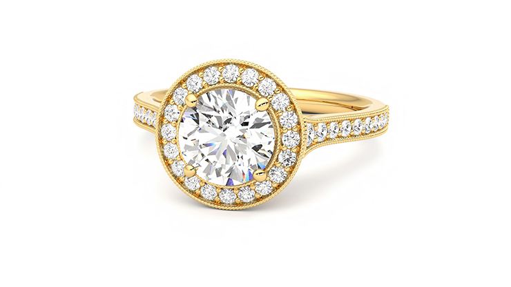 Taylor & Hart Talisman Round Engagement Ring 360 degree image 27