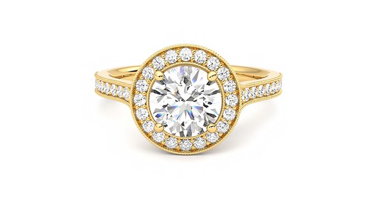 Taylor & Hart Talisman Round Engagement Ring 360 degree image 29