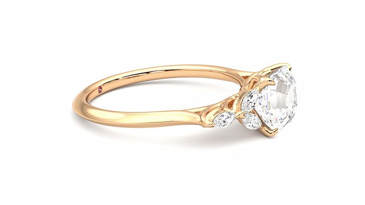 Taylor & Hart Tamora Asscher Engagement Ring 360 degree image 8
