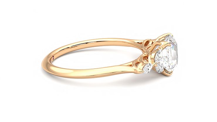 Taylor & Hart Tamora Asscher Engagement Ring 360 degree image 9